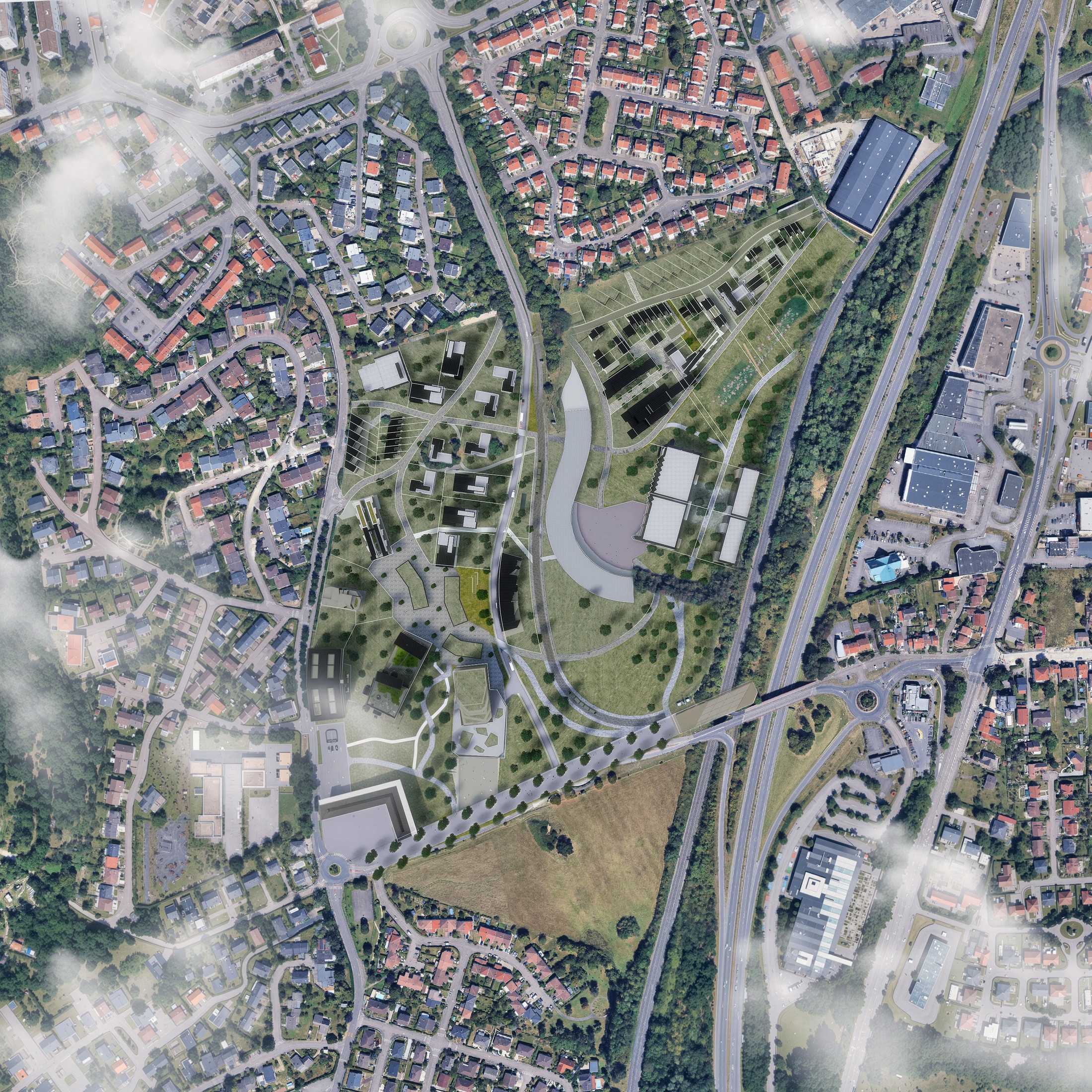 Plan principal du projet de l'entrée de Vandœuvre